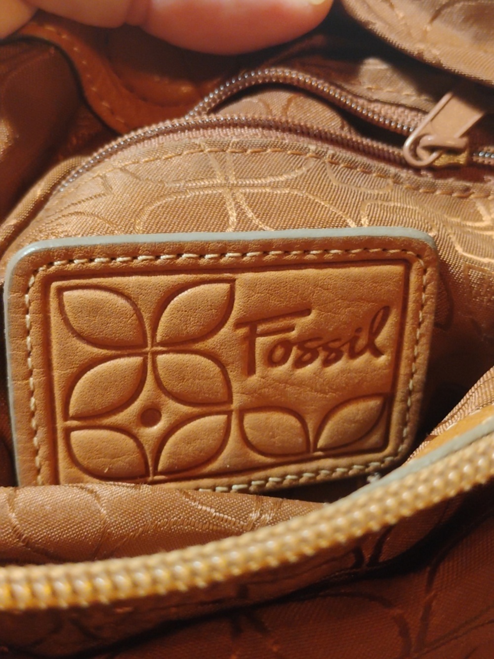 Fossil Vintage Cognac Leather Hobo With Wallet 2 Pieces For One Price - Picture 11 of 11
